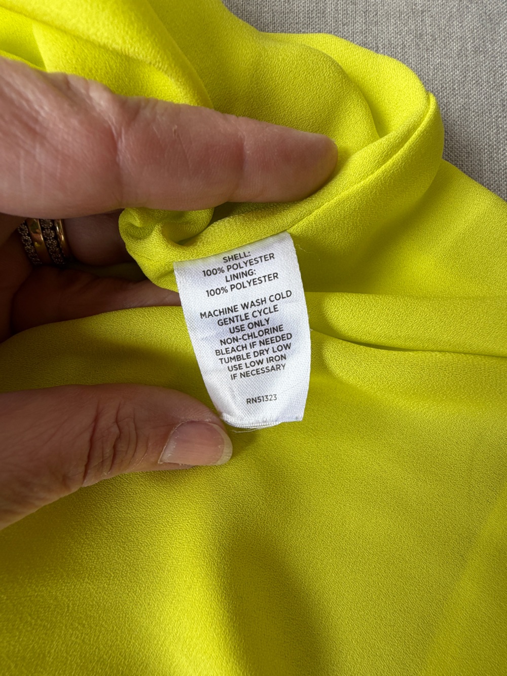 Halogen Bright Yellow Pleated V-Neck Short Sleeve Blouse - Picture 9 of 10